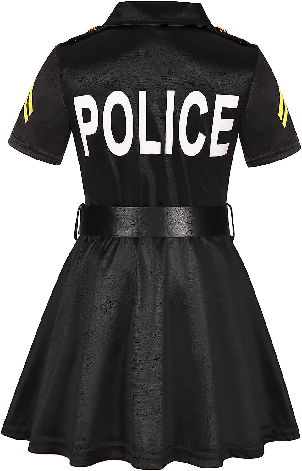 Career Day POLICE – Girls BLACK Police Officer Costume - Image 2