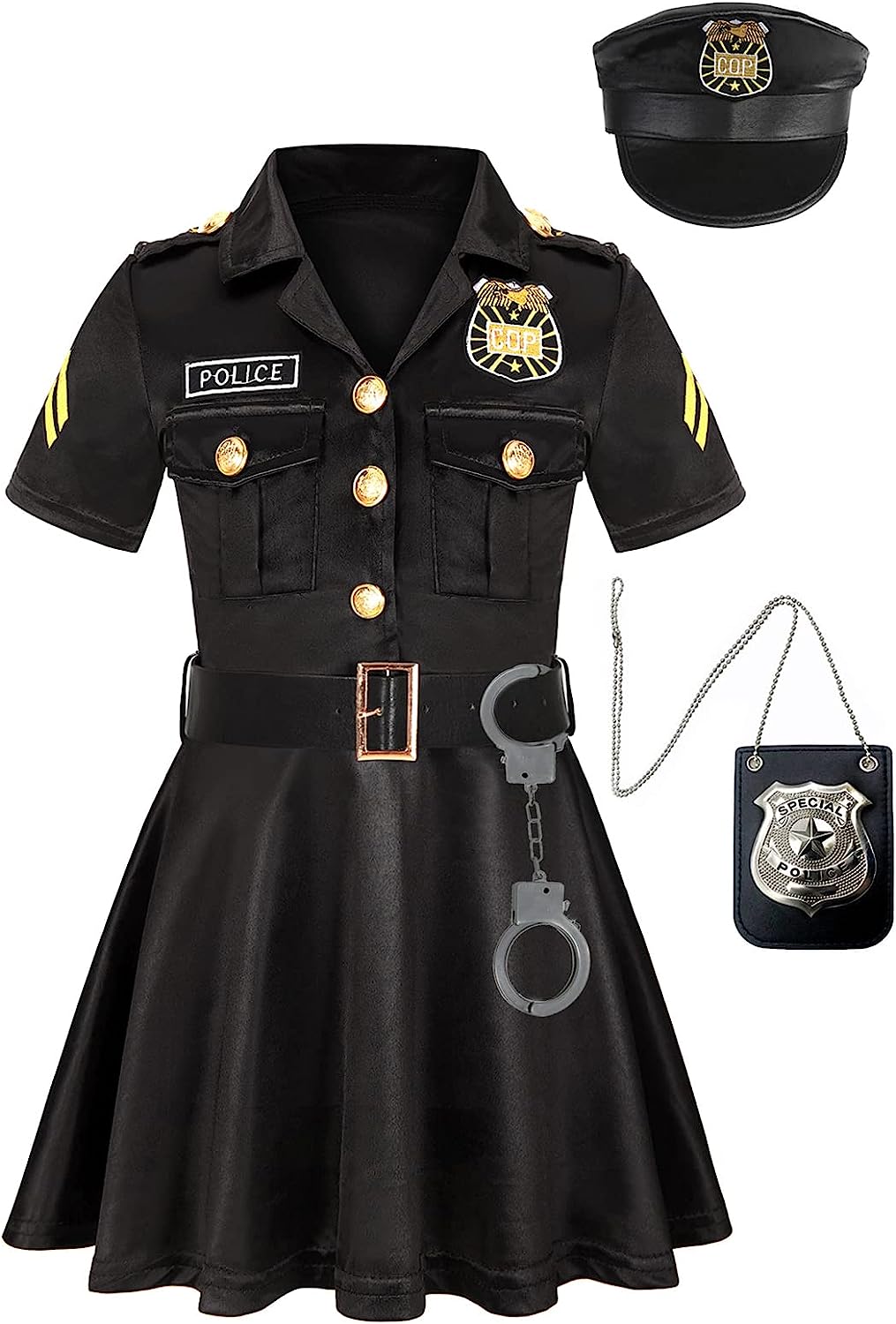 Career Day POLICE – Girls BLACK Police Officer Costume