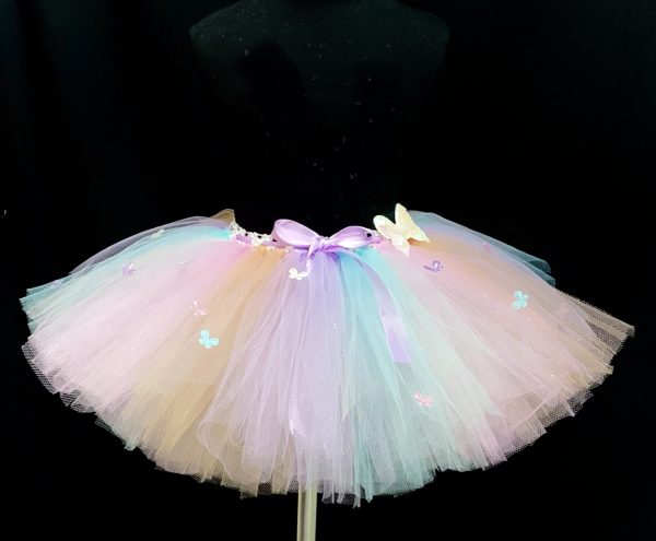 CUSTOM MADE Child tutu – TODDLER PASTEL BUTTERFLY Sparkle Tutu Fits up to 2-3yrs