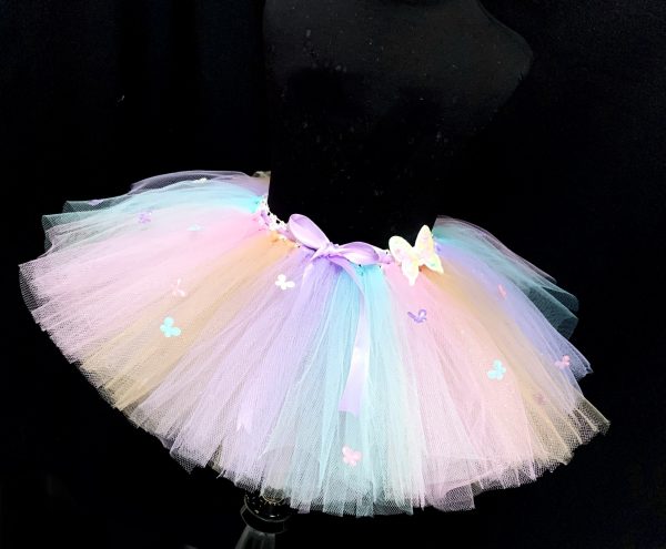 CUSTOM MADE Child tutu – TODDLER PASTEL BUTTERFLY Sparkle Tutu Fits up to 2-3yrs - Image 3