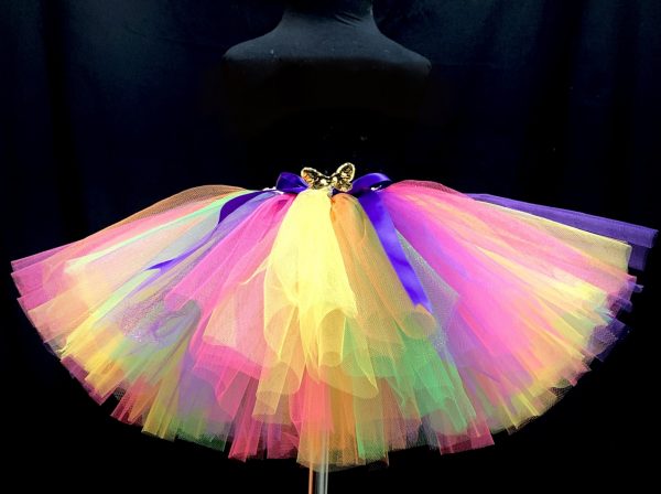 CUSTOM MADE Child tutu – TODDLER COLORFUL CANDY X-Fluffy Tutu Fits 3-4YRS - Image 5