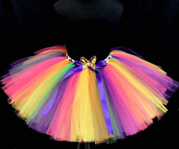CUSTOM MADE Child tutu – TODDLER COLORFUL CANDY X-Fluffy Tutu Fits 3-4YRS - Image 3