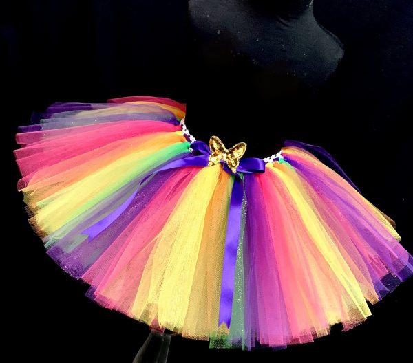 CUSTOM MADE Child tutu – TODDLER COLORFUL CANDY X-Fluffy Tutu Fits 3-4YRS - Image 2