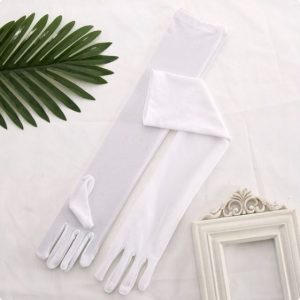 Spandex Sunscreen UV Protection Long ELBOW Gloves - WHITE