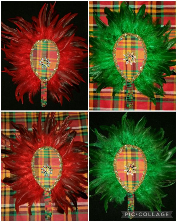 FANS - CUSTOM MADE Madras FEATHER Fans