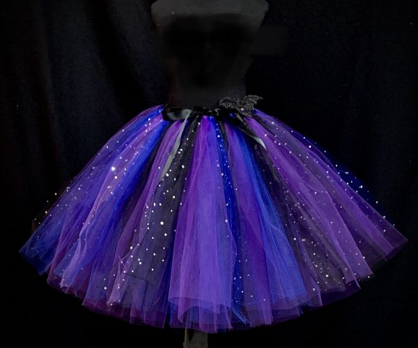 ADULT TUTU – CUSTOM MADE Adult Black/Purple/Blue SPARKLE Tutu - Image 3