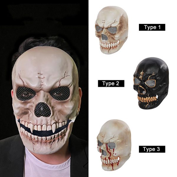 HALLOWEEN MASK - Movable Jaw Skeleton Skull Mask - Image 3