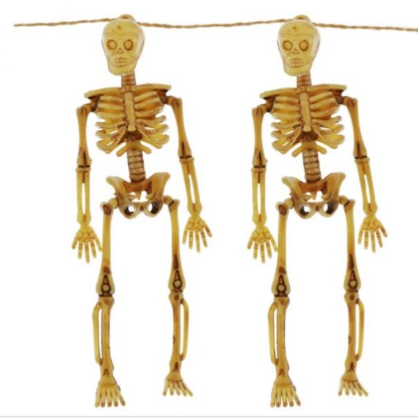 HALLOWEEN DECORATION – Halloween Plastic Skeleton Garland, 60-in. Strands