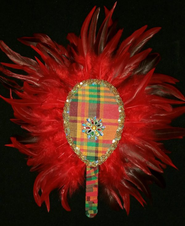 FANS - CUSTOM MADE Madras FEATHER Fans - Image 4