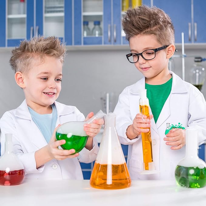 Career Day SCIENTIST - Lab Coat for Kids with Personalized ID Card - Age 4-6 - Image 3