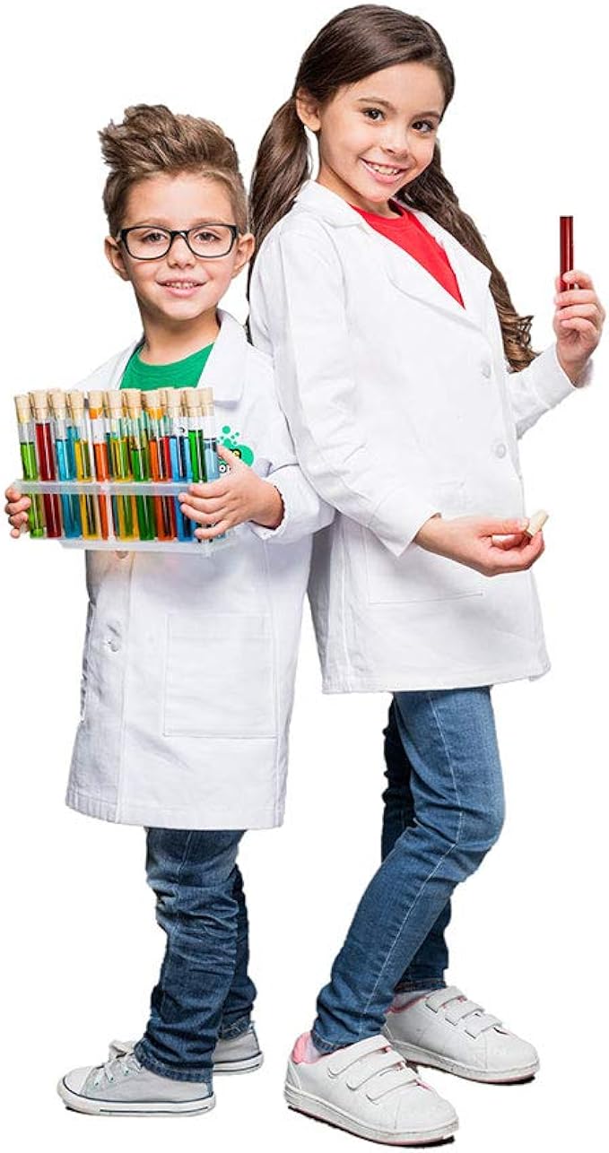 Career Day SCIENTIST - Lab Coat for Kids with Personalized ID Card - Age 4-6 - Image 2