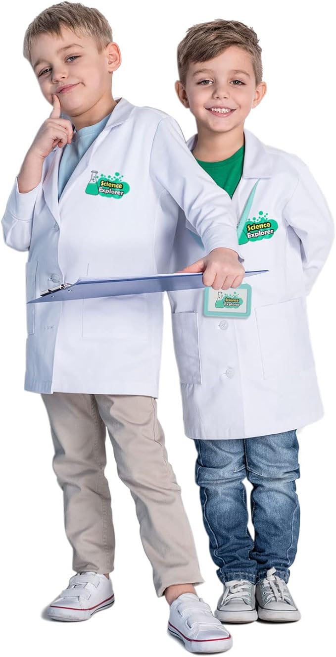 Career Day SCIENTIST - Lab Coat for Kids with Personalized ID Card - Age 4-6 - Image 6