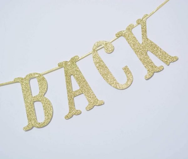 PARTY DECORATIONS - Welcome Back Gold Glitter Banner - Image 3