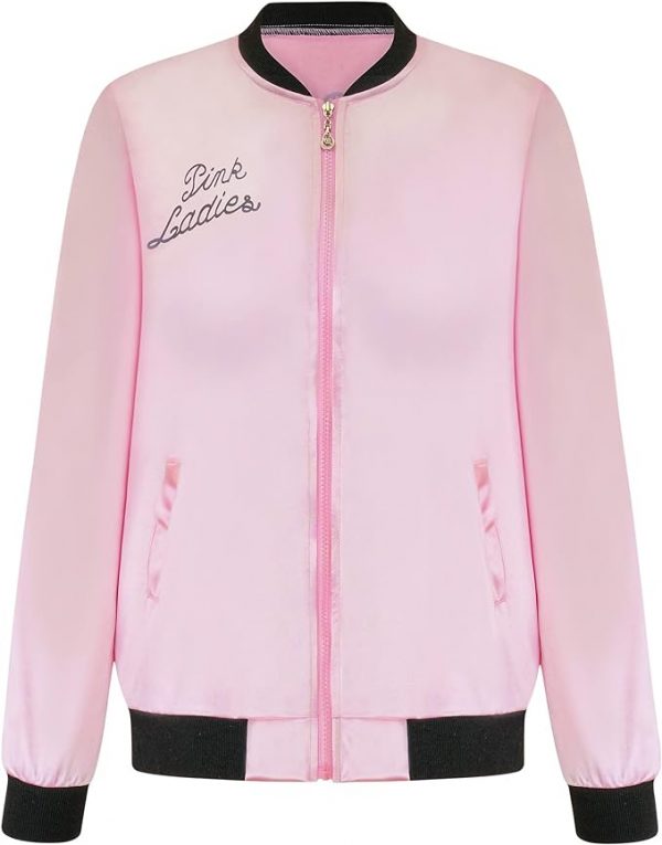 HALLOWEEN - Women 1950s Pink Lady Jacket Grease Outfit with Accessories - Image 5