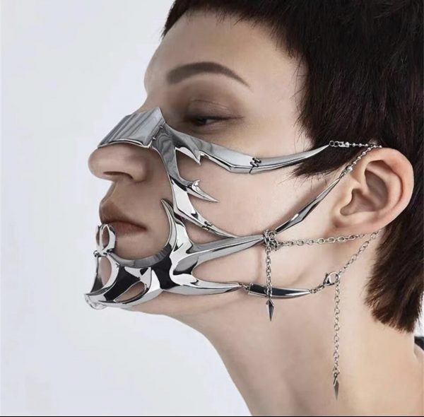 HALLOWEEN MASK - Cyberpunk Cosplay Unisex Gothic Punk Metal Stereoscopic Face Mask