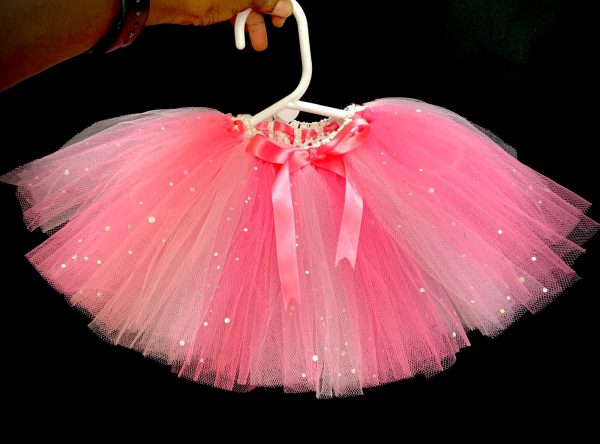 CUSTOM MADE Child tutu – BABY PINKY Sparkle Tutu Fits up to 1yr - Image 4