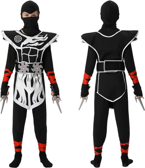HALLOWEEN - BOY Kids Ninja Costume with Ninja Foam Accessories Toys SIZE LARGE(10-12) - Image 4