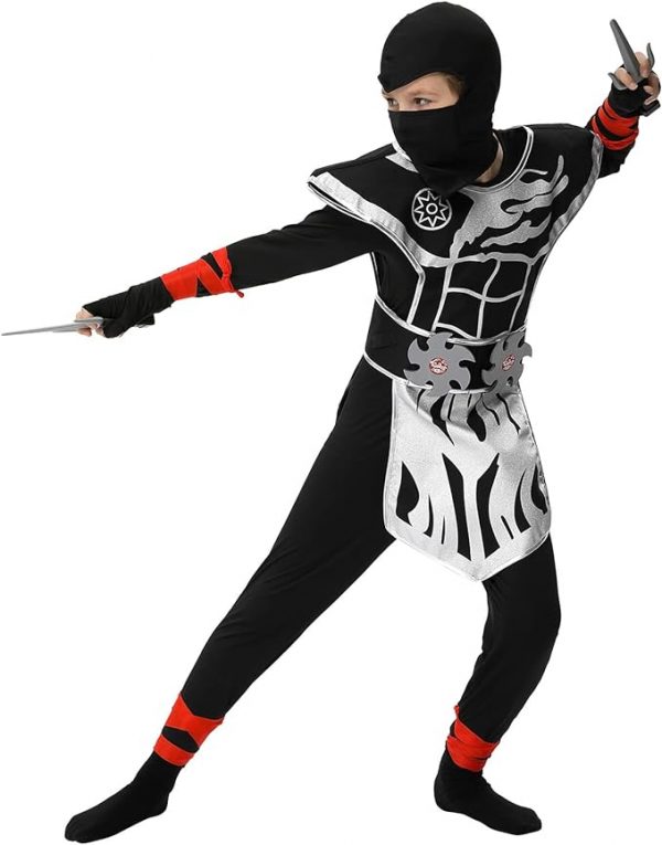 HALLOWEEN - BOY Kids Ninja Costume with Ninja Foam Accessories Toys SIZE LARGE(10-12) - Image 3