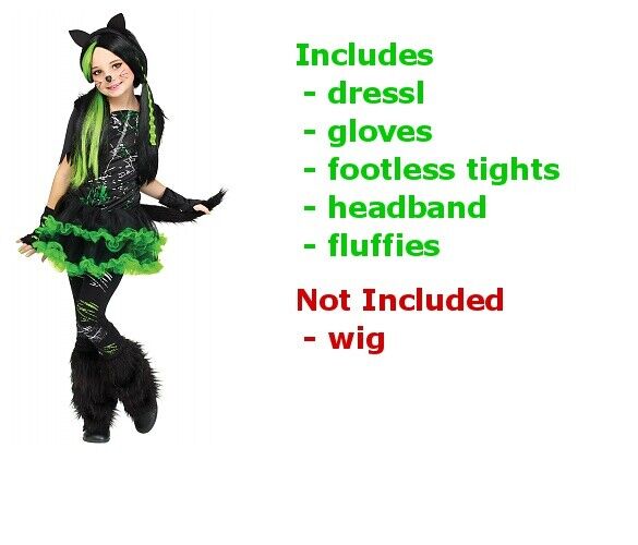 HALLOWEEN - Girls Kool Kat Costume SIZE: SMALL(4-6) - Image 2