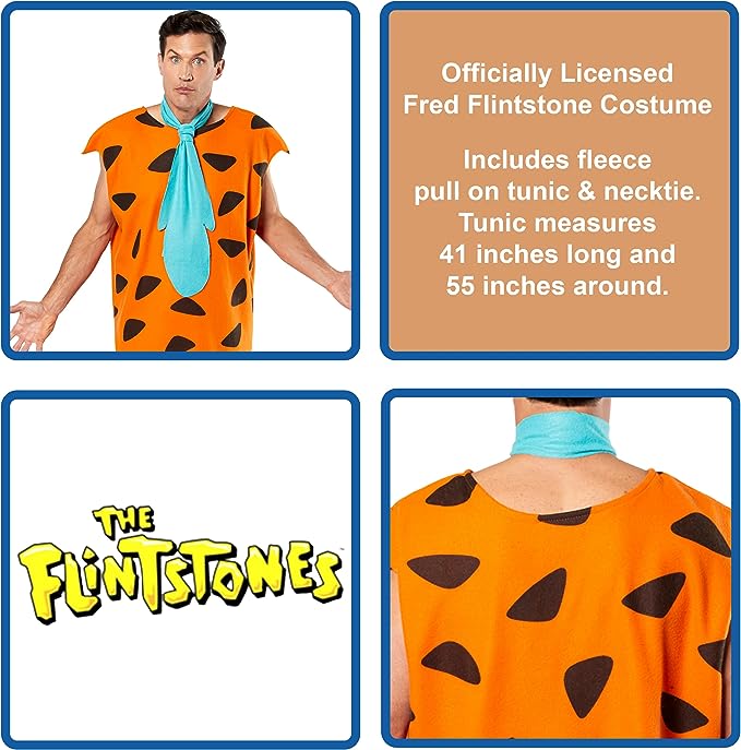 HALLOWEEN - Mens The Flintstones Fred Flintstone Costume (STANDARD) - Image 3