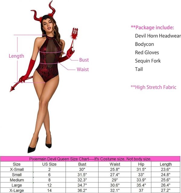 HALLOWEEN - Womens Sexy Devil Queen Halloween Costume - Image 5