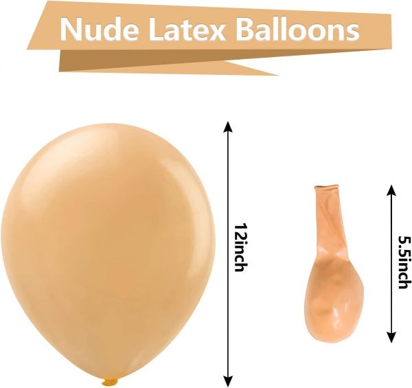 BALLOONS - Latex 12inch - 10 Pack - NUDE Balloons - Image 6