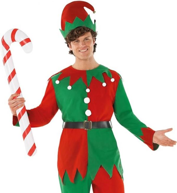 CHRISTMAS COSTUME - MEN - Adult WORKSHOP Christmas Elf Costume ONE SIZE