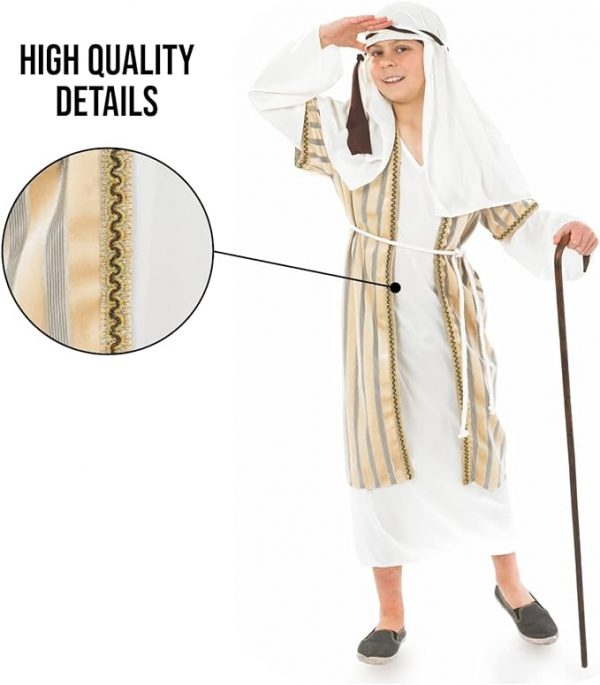CHRISTMAS/NATIVITY COSTUMES - BOYS - Shepherd Boys Kid Joseph Costume - Image 4