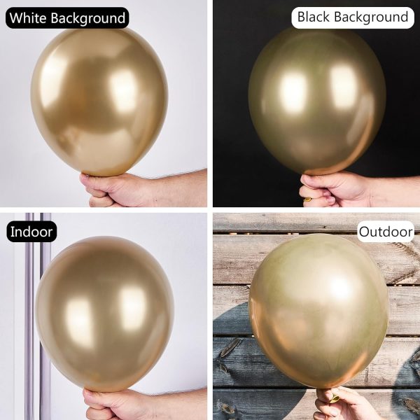 BALLOONS - Latex - CHROME GOLD Balloons - Image 4