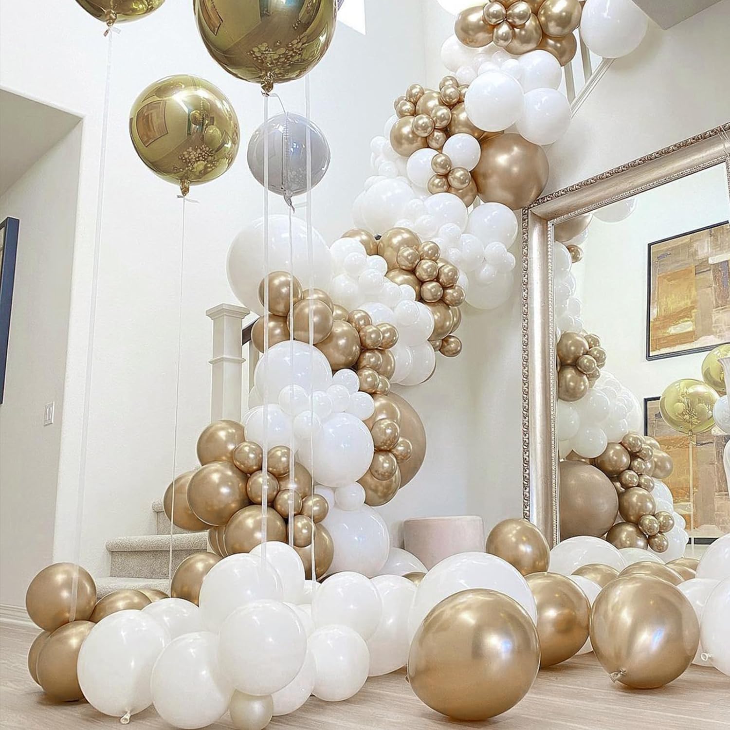 BALLOONS - Latex - CHROME GOLD Balloons - Image 3