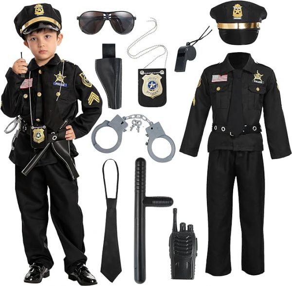 Career Day POLICE - Kids DELUXE Police COP Costume FULL SET