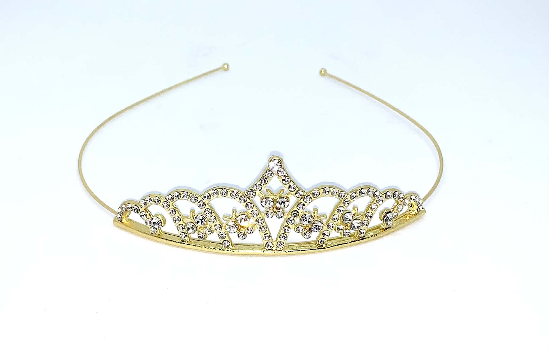 GOLD Tiara Crystal Rhinestone Headband 19
