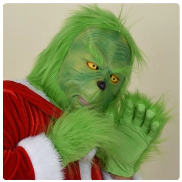 HALLOWEEN MASK – Christmas Green Thief GRINCH HAIRED LATEX MASK