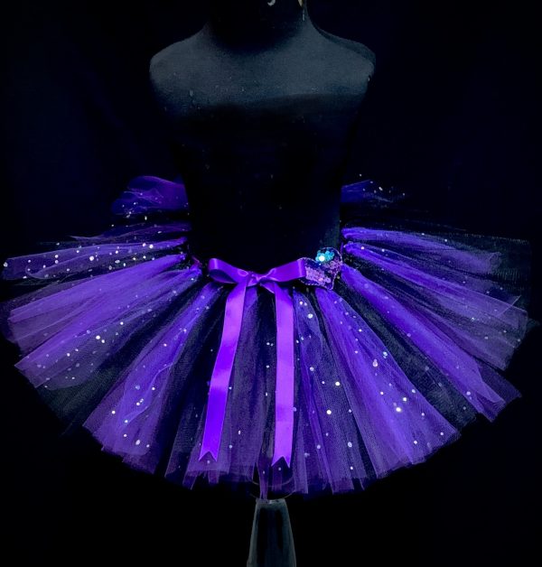 CUSTOM MADE Child tutu – BABY PURPLE BLACK Tutu Fits up to 2-3yr