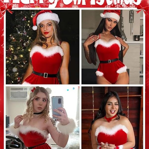 CHRISTMAS COSTUME – WOMEN – Sexy Naughty Velvet Outfit