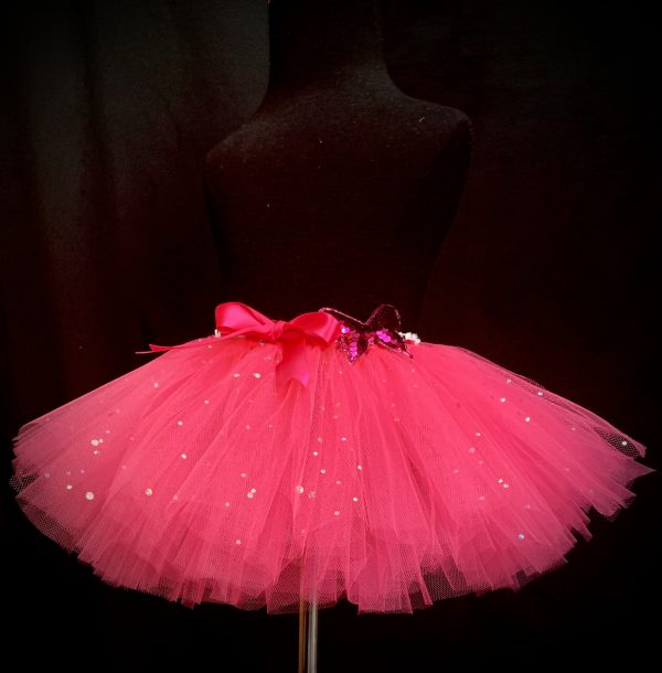CUSTOM MADE Child tutu – BABY HOT PINK Sparkle Tutu Fits up to 1yr - Image 4