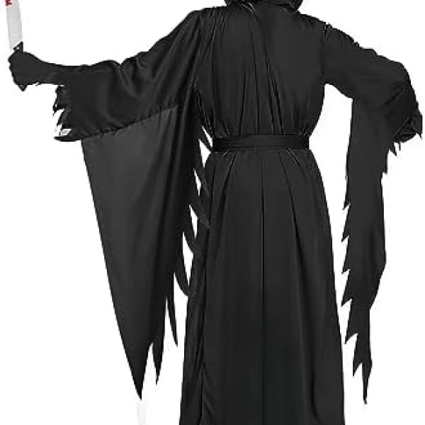 HALLOWEEN – MENS PLUS SIZE SCREAM GHOST FACE COSTUME WITH ACCESSORIES SIZE: XLARGE