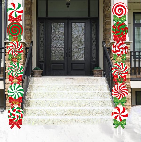 Christmas Decoration 12 Pack Candy Christmas Decorations Outdoor Yard Signs - Image 3