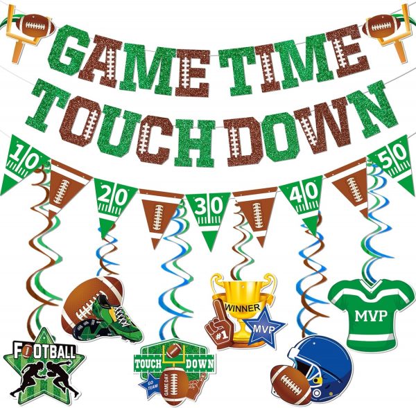 Super Bowl - 2024 Football Game Time Touch Down Super Bowl Football Party Supplies SET