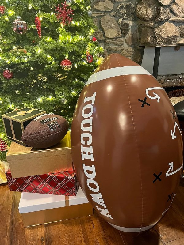 Super Bowl - 40in Giant Jumbo Inflatable Football with Tee Set - Image 5