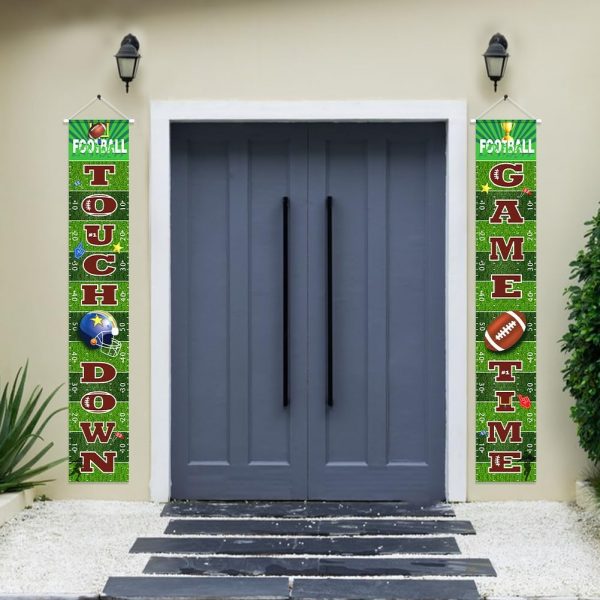 Super Bowl - Football Sports Game Theme Welcome Porch door Sign Hanging Banner - Image 3