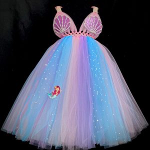 CUSTOM MADE Child Tutu Gown – Girls Mermaid inspired Sparkle Tutu Gown - 5yrs