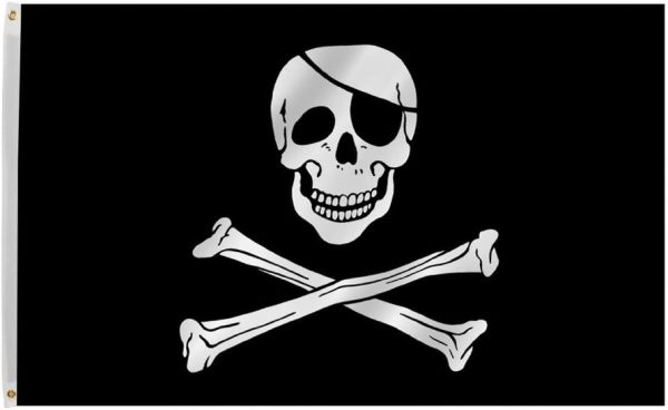 Pirate Flag - Skull + BONE - Nylon Polyester (3ft x 5ft)