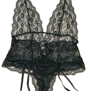 Women's Plus Size BLACK LACE TEDDY LINGERIE SIZE 2XL