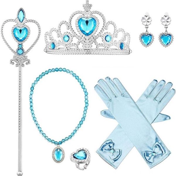 Girls Princess CINDERELLA LIGHT BLUE COSTUME SET with accessories