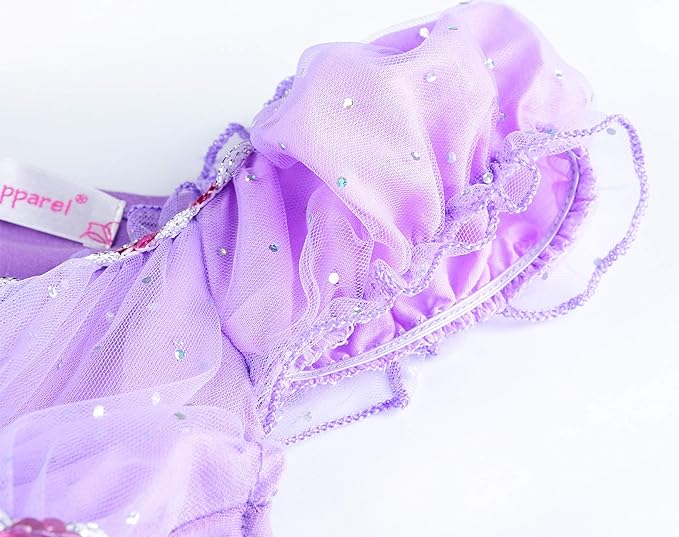 Girls Princess Sofia Girls Floor length Party PURPLE Dress with accessories SIZE 5 - Image 3