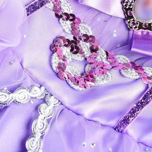 Girls Princess Sofia Girls Floor length Party PURPLE Dress with accessories SIZE 5