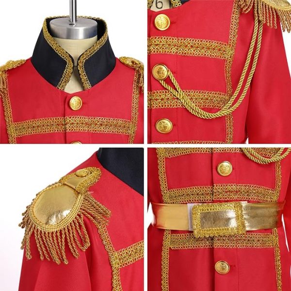 PRINCE – Child Royal Prince costume -Boys 4PCS RED-BLACK Prince Charming Costume