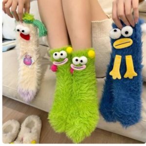 SOCKS - Men Women Cartoon Fluffy Socks