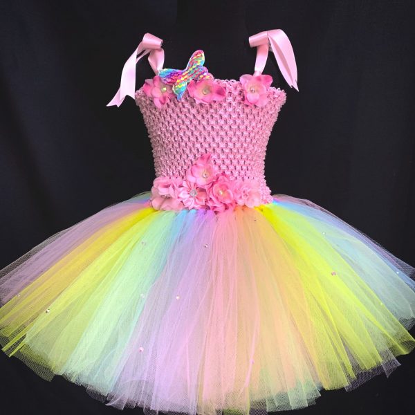 CUSTOM MADE Child tutu dress – Toddlers flower, girl fairy Tutu Dress SIZE: Fits 2-3yrs